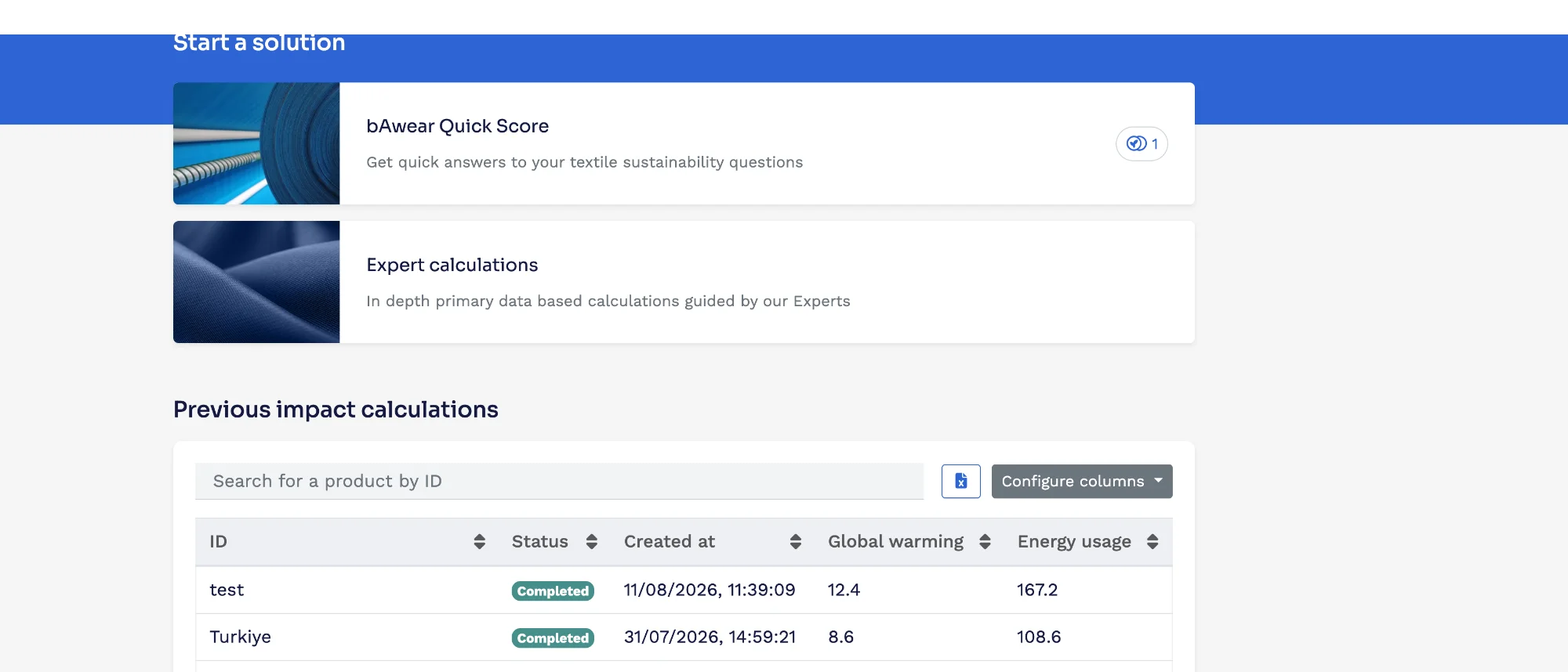 The bAwear Score platform